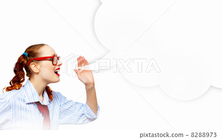 Teenager girl in red glasses Teenager girl in red glasses 8288973