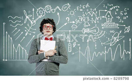 Young man with papers Young man with papers 8289798