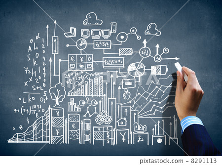 Business chalk sketch Business chalk sketch 8291113