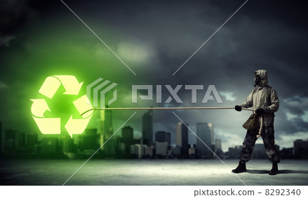 Stalker in gas mask 8292340