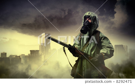 Stalker with gun 8292471