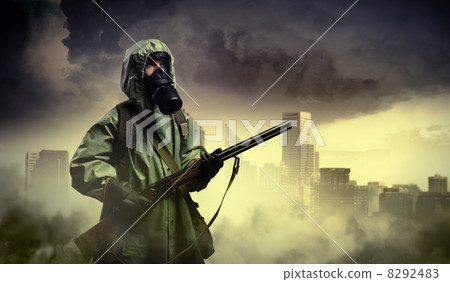 Stalker with gun 8292483