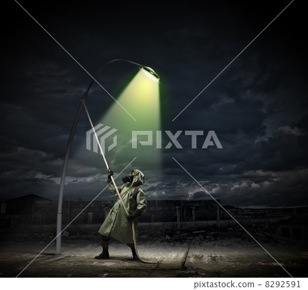 Stalker in gas mask 8292591