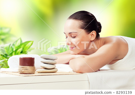 Girl at spa massage Girl at spa massage 8293139