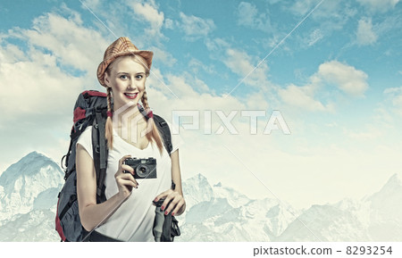 Young woman mountaineer Young woman mountaineer 8293254