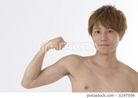 The upper body of a naked young man The upper body of a naked young man 8297096