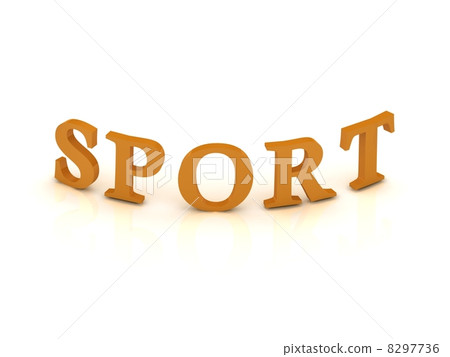 SPORT sign with orange letters SPORT sign with orange letters 8297736