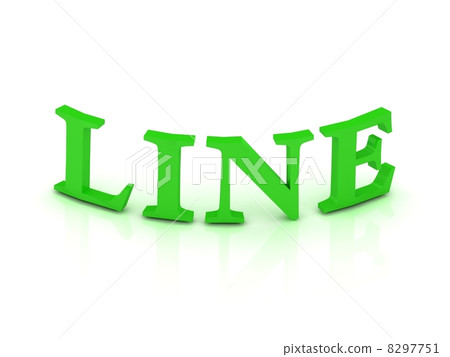 LINE sign with green letters - Stock Illustration [8297751] - PIXTA