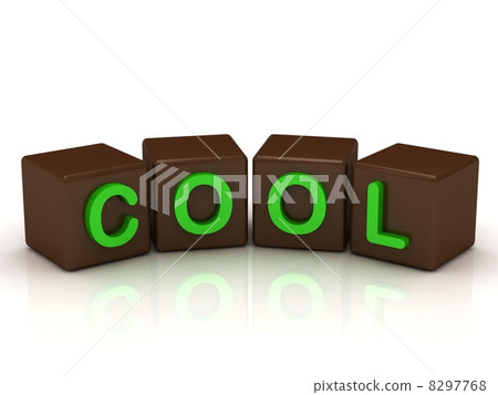 COOL inscription bright green letters COOL inscription bright green letters 8297768