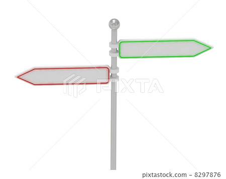 2 arrow-signs in different directions 8297876