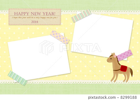 新年賀卡(帶照片空間) 新年賀卡(帶照片空間) 8299188