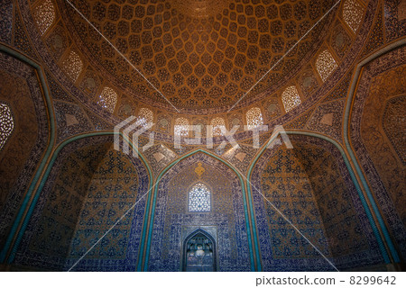 Interior of Sheikh Lotfollah Mosque, Isfahan, Iran 8299642