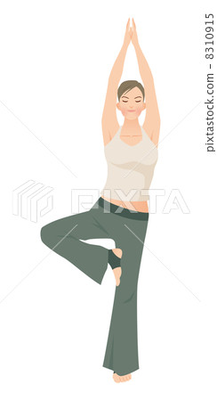 Yoga pose (Standing wood pose) 8310915