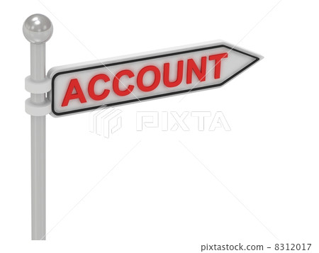 ACCOUNT arrow sign with letters - Stock Illustration [8312017] - PIXTA