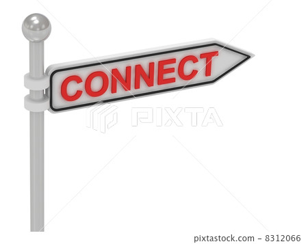 CONNECT arrow sign with letters CONNECT arrow sign with letters 8312066