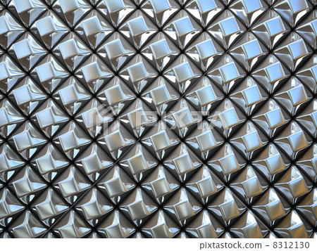 Abstract pattern of  small metal rhombus  pieces 8312130