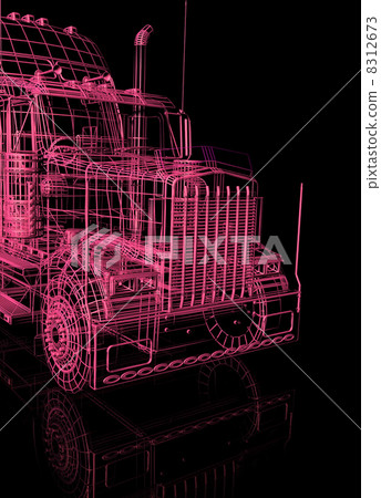 3d booth of truck 3d booth of truck 8312673
