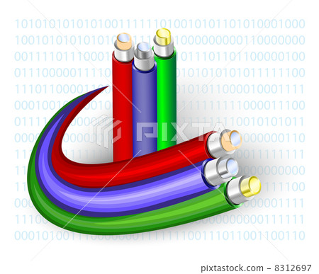 Fibre Optic. Vector illustration 8312697