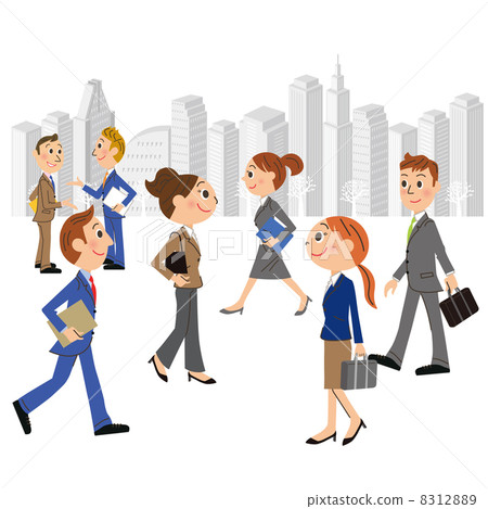 A salaried worker working in a city A salaried worker working in a city 8312889