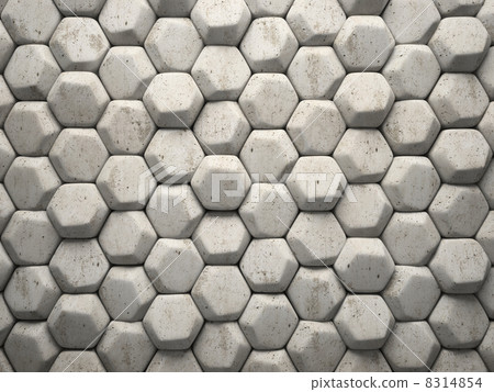 Abstract pattern of hexahedron stone pieces illustration 8314854