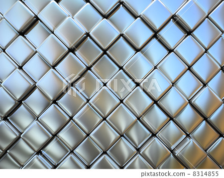 Abstract pattern of  rhombus metal pieces 8314855