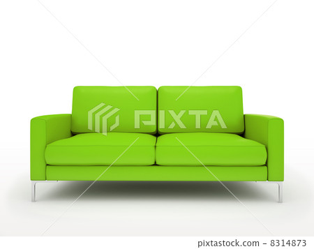 Modern green sofa isolated on white background Modern green sofa isolated on white background 8314873