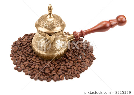 coffee pot and coffee beans 8315359