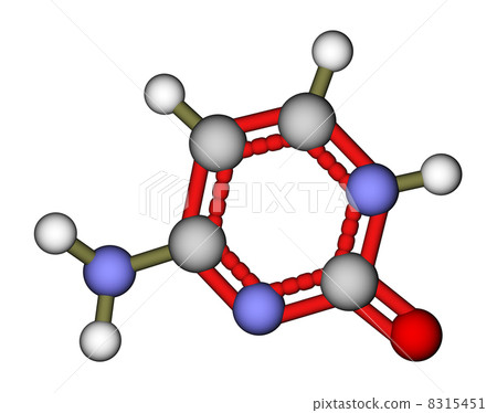 Nucleobase cytosine molecular structure Nucleobase cytosine molecular structure 8315451
