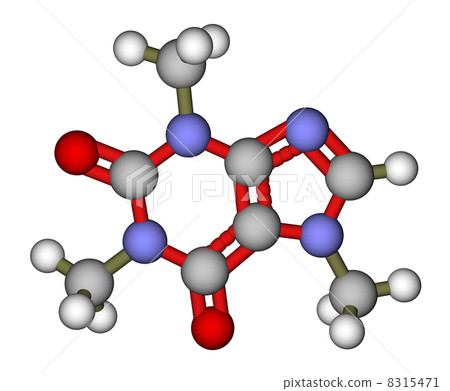 Caffeine molecular model 8315471