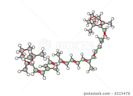 Molecular structure of beta-carotene 8315478