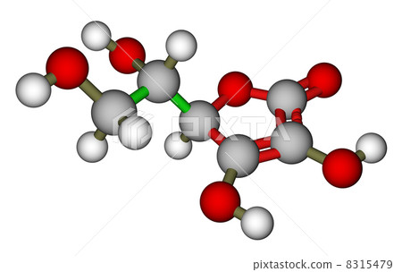 Ascorbic acid molecular model Ascorbic acid molecular model 8315479