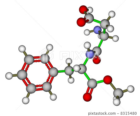 Aspartame molecular model Aspartame molecular model 8315480
