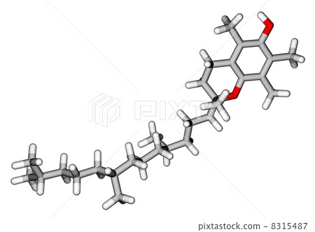 Alpha-tocopherol (vitamin E) sticks molecular model 8315487