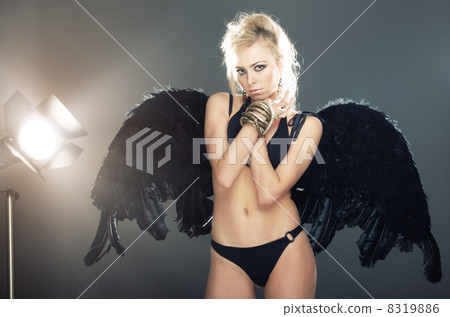 Dark angel in the studio 8319886