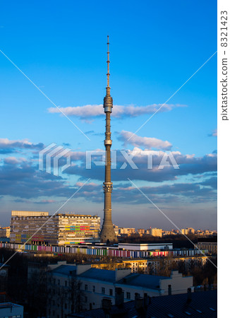 Ostankino Tele Tower evening Ostankino Tele Tower evening 8321423