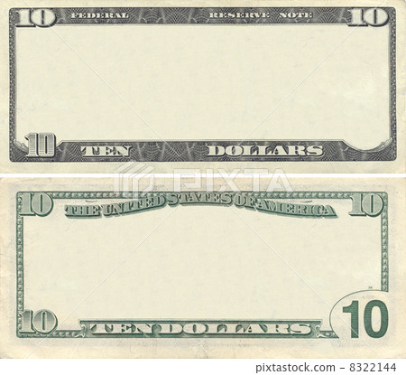 Clear 10 dollar banknote pattern Clear 10 dollar banknote pattern 8322144