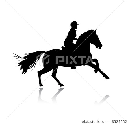 Horse with jockey 8325332