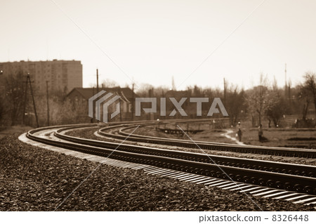 Old Railroad in retro style Old Railroad in retro style 8326448