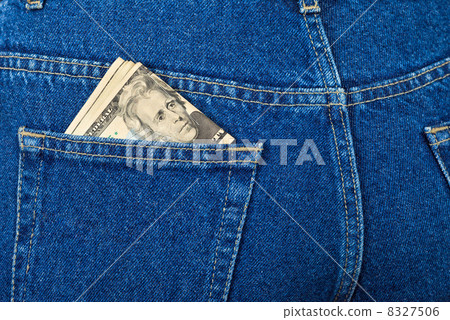 U.S. dollars in the back jeans pocket 8327506