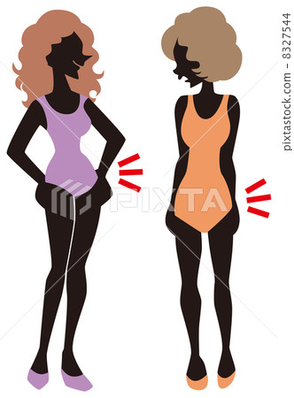腰部位置不同的女性 8327544