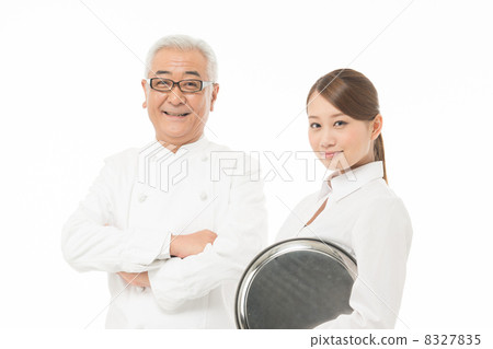 Chef and waitress 8327835