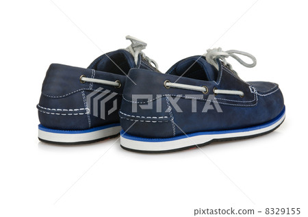 Sporty shoes in sport shoes concept on white 8329155