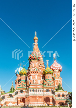 Famous st Vasily Blessed cathedral in Moscow 8329187