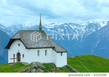 Lovely old Mountain Church in Village of Bettmeralp(Switzerland) 8329390