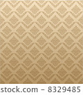 gold seamless floral elegant wallpaper, vintage pattern background for your design 8329485