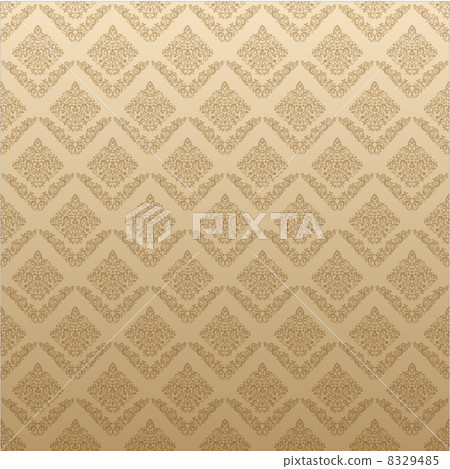 gold seamless floral elegant wallpaper, vintage pattern background for your design 8329485