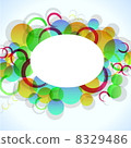 abstract colorful background with circles for your design, eps10 8329486