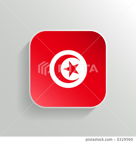 Vector Button - Tunisia Flag Icon 8329560
