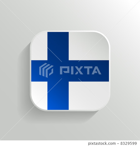 Vector Button - Finland Flag Icon 8329599