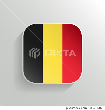Vector Button - Belgium Flag Icon - Stock Illustration [8329607] - PIXTA